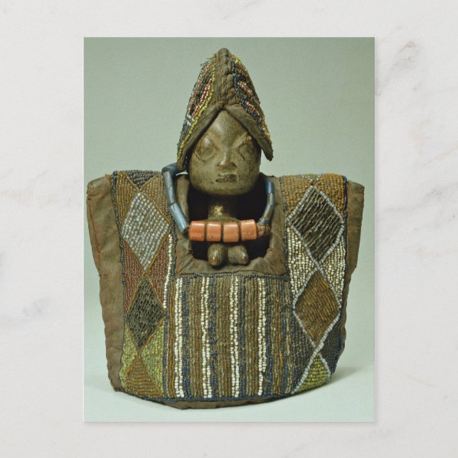 Ibeji-Figur, Yoruba-Volk, Nigeria Postkarte (Vorderseite)