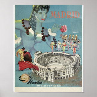 Iberia Vintage „Madrid " Poster