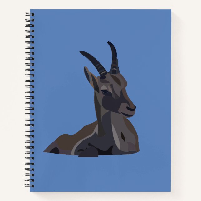 Ibex Animal Goat Notizbuch (Vorderseite)