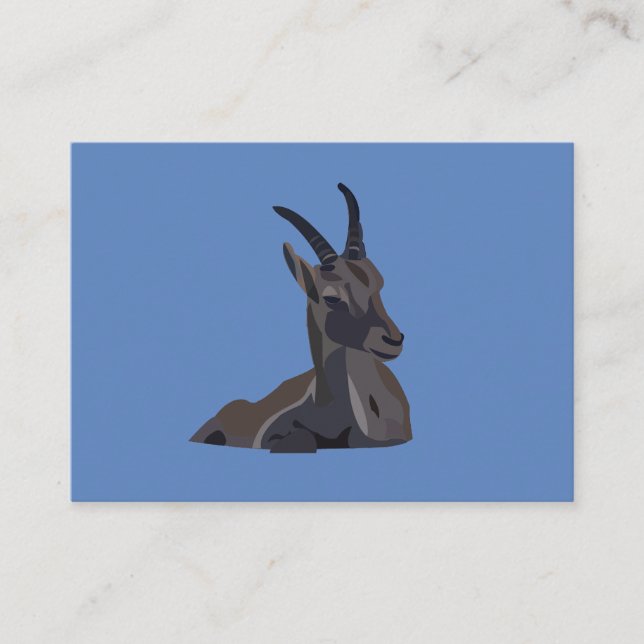Ibex Goat Animal Art Goat Visitenkarte (Vorderseite)