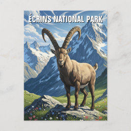 Ibex in Écrins Nationalpark Frankreich Reisen Postkarte