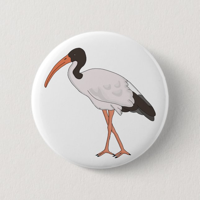 Ibis Bin Chicken Bird Button (Vorderseite)