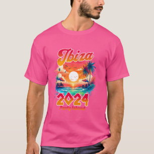 Ibiza 2024 Party Insel Ferienclub, Retro Su T-Shirt