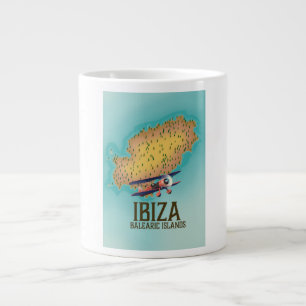 Ibiza Balearen Karte Poster Jumbo-Tasse