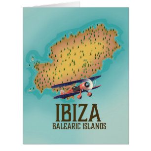 Ibiza Baleareninseln Kartenplakat