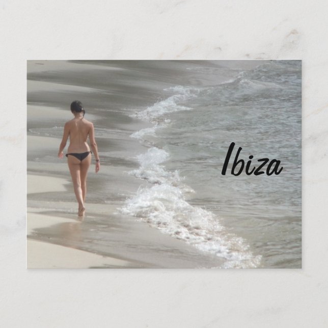 Ibiza Beach Postcard Postkarte (Vorderseite)