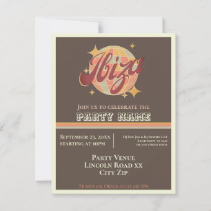 Ibiza Espagne invitation à la fête thématique eivi