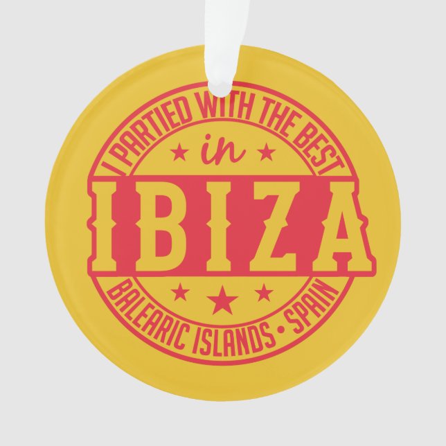 IBIZA Espagne ornement personnalisé (devant)