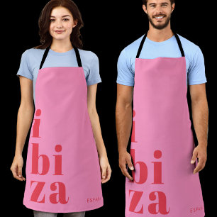 Ibiza España Moderne Typografie rosa Schürze