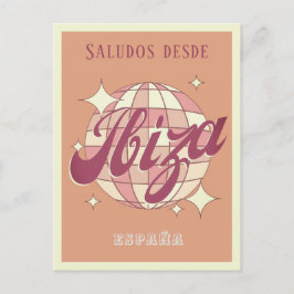 Ibiza España Retro Vintages Party Postkarte