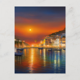 Ibiza ist eine kleine Insel im Mittelmeer Postkarte