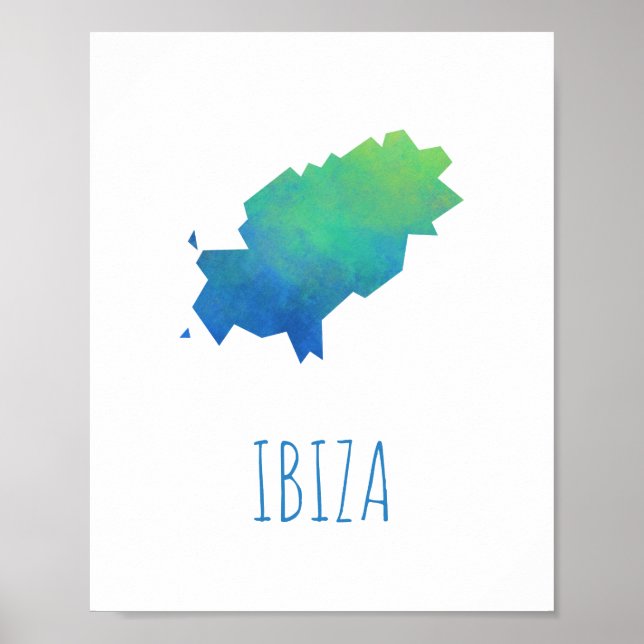 Ibiza Karte Poster (Vorne)