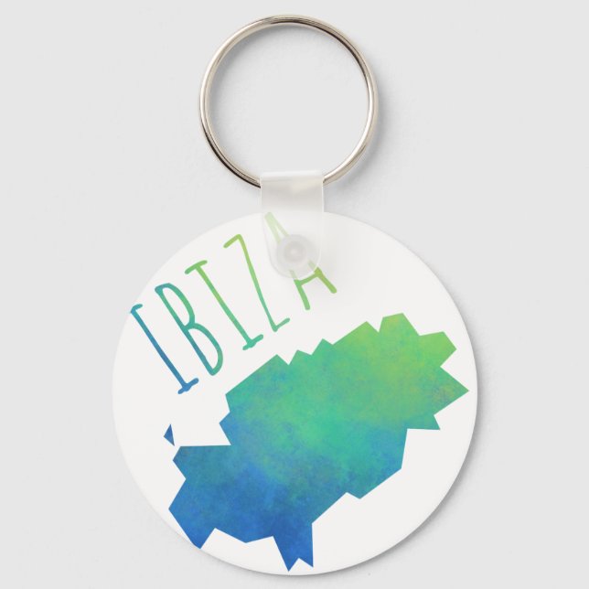 Ibiza Karte Schlüsselanhänger (Vorderseite)