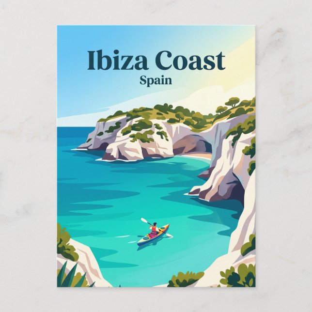 Ibiza-Küste Spanien Postkarte (Vorderseite)