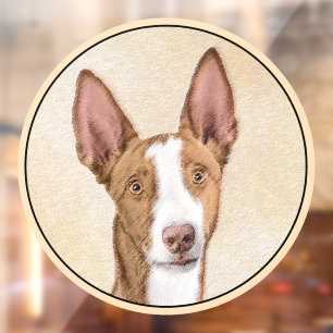 Ibiza-Podenco-Malerei - Süße originelle Hundekunst Fensteraufkleber