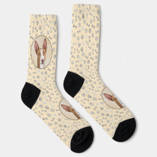 Ibiza-Podenco-Malerei - Süße originelle Hundekunst Socken