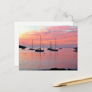 Ibiza-Sonnenuntergang an der Bucht von Portinatx - Postkarte