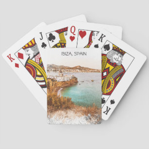 Ibiza Spain Baleares Insel Landschaft Spielkarten