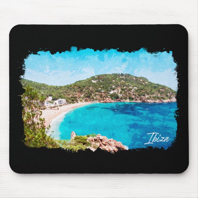 Ibiza Spain Beach Landschaftsreise Mousepad (Vorne)