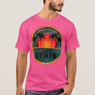 Ibiza Spain Beach Vintag Retro Sunset T-Shirt