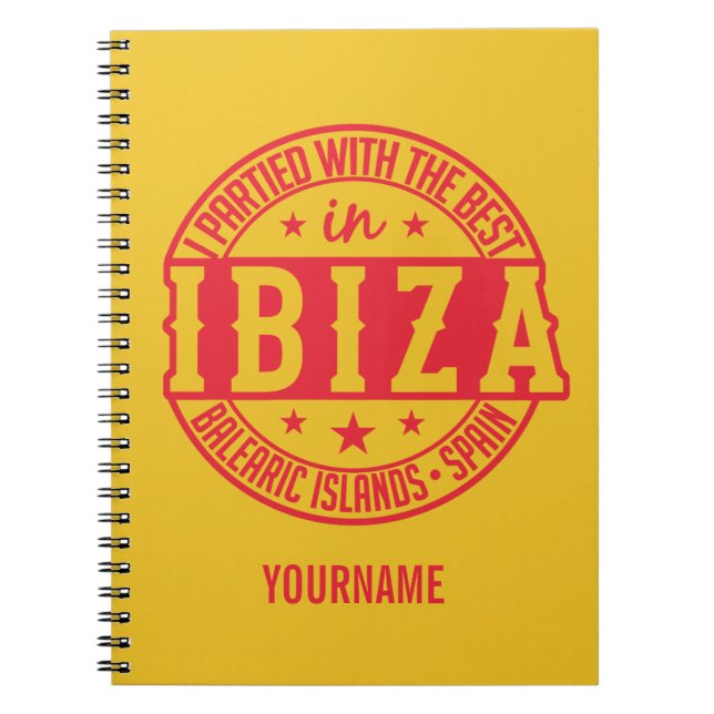 IBIZA Spain custom notebook Notizblock (Vorderseite)