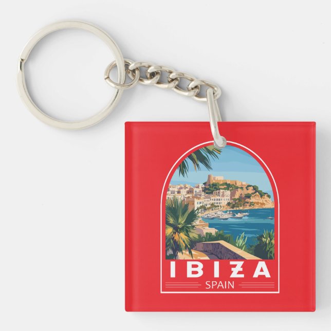 Ibiza Spain Illustration Travel Art Vintage (Devant)