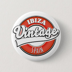 Ibiza spain-Logo im Vintagen Stil Button