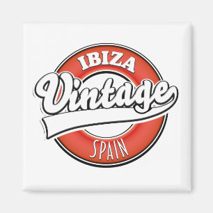 Ibiza spain-Logo im Vintagen Stil Magnet