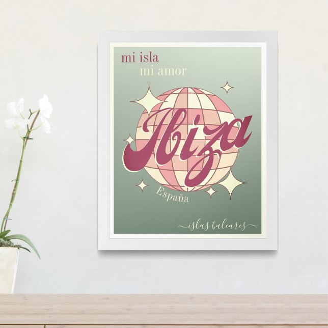 Ibiza Spanien Balearen Modernes Retro Poster (Von Creator hochgeladen)