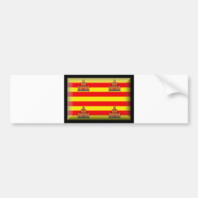 Ibiza Spanien Flagge Autoaufkleber (Vorne)