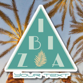 Ibiza Spanien Logo für moderne Strandfarben Aufkleber