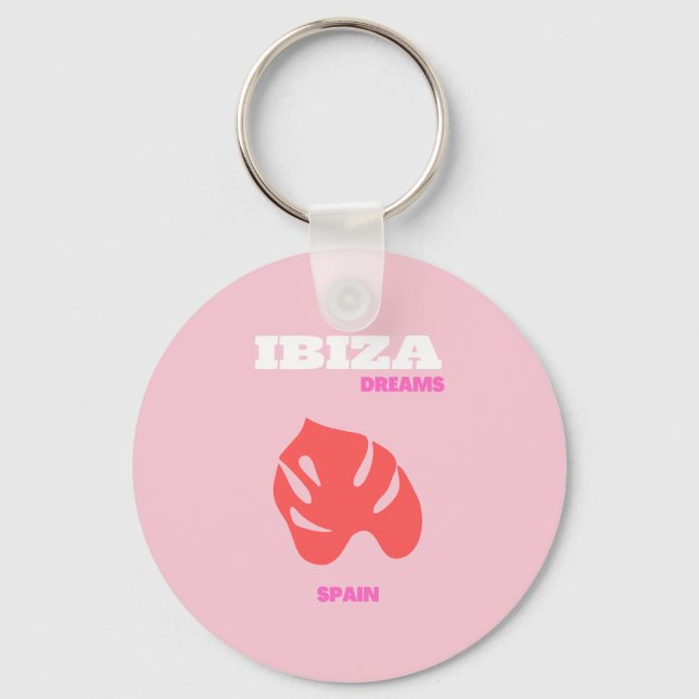 Ibiza, Spanien, Preppy, Preppy Room, Pink Schlüsselanhänger (Vorderseite)
