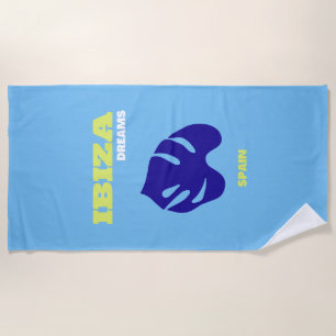 Ibiza, Spanien, Reisen Kunst, Blau, Türkis Strandtuch