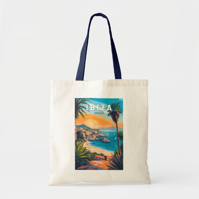 Ibiza Spanien Reisen Kunst, Dichtung und Musik Vin Tragetasche (Vorne)
