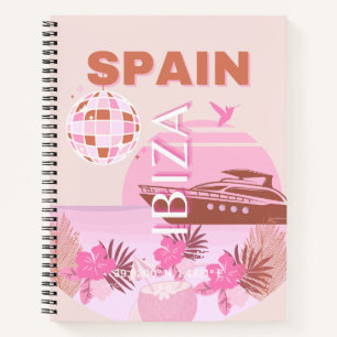 Ibiza, Spanien, Reisen Kunst, Preppy Art, Pasta Notizbuch