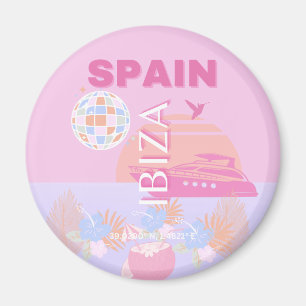 Ibiza, Spanien, Reisen Kunst, Preppy Art, Pink Magnet
