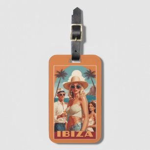 Ibiza, Spanien Reiseplakat Gepäckanhänger