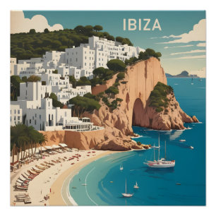 Ibiza, Spanien Reiseplakat Poster