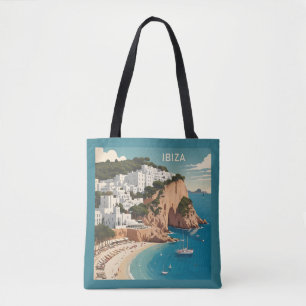 Ibiza, Spanien Reiseplakat Tasche