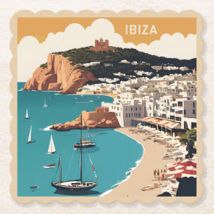 Ibiza, Spanien Reiseplakat Untersetzer