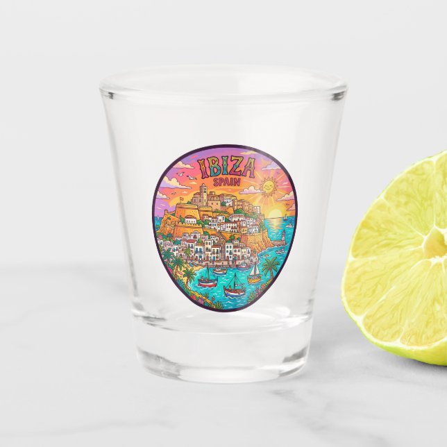 Ibiza Spanien Schnapsglas (Vorderseite)