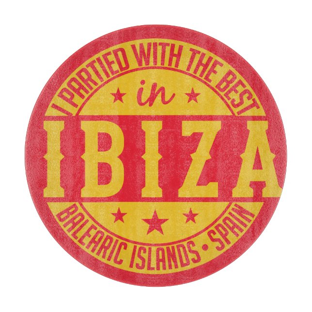 IBIZA Spanien - spanisches Spanbrett Schneidebrett (Vorderseite)