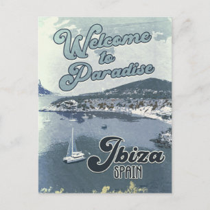 Ibiza Spanien Vintage-Reiseposter Postkarte