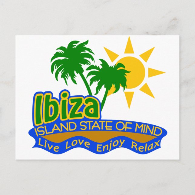 Ibiza Staat der Postkarte des Geistes (Vorderseite)