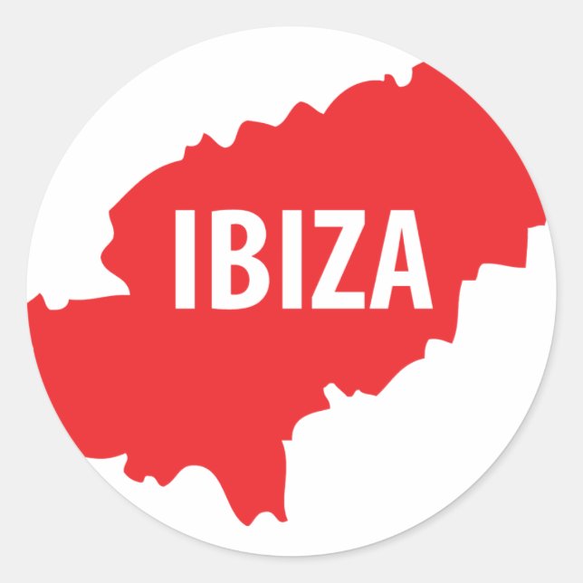 Ibiza-Symbol Runder Aufkleber (Vorderseite)