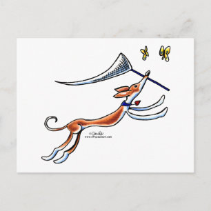 Ibizan Hound Butterflies Postkarte