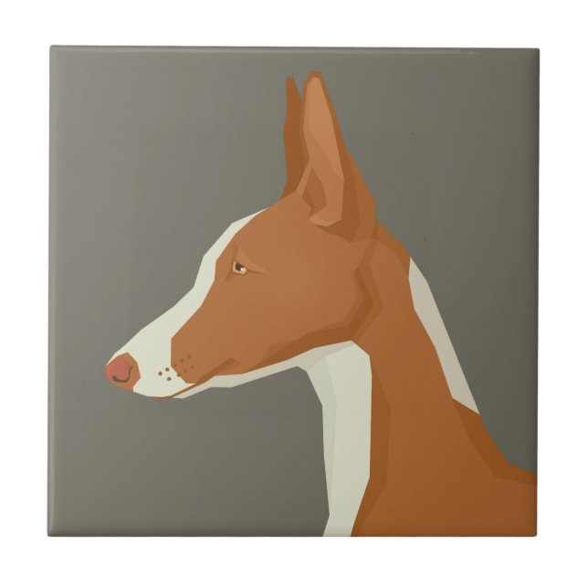 Ibizan Hound Fliese (Vorderseite)