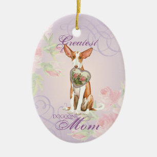 Ibizan Hound Heart Mama Keramik Keramik Ornament