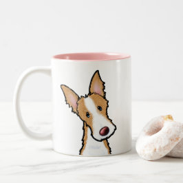 Ibizan Hound KiniArt Zwei-Tone-Tasse Zweifarbige Tasse