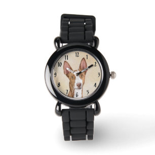 Ibizan Hound Malerei - Niedliche Original Hunde Ku Armbanduhr